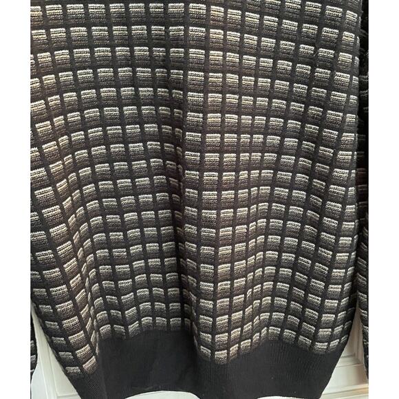 VTG Geoffrey Beene Mens Sweater MED Brown Geometric Grandpa Professor Cosby EUC - Picture 5 of 8